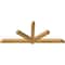 Ekena Millwork Kennewick Rough Sawn Timber Gable Bracket, Western Red Cedar, 84"W x 35"H x 4"D x 4"F, 10/12 Pitch GBW084X35X0404KEN00RWR - alternate 3